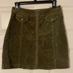 Green Corduroy Skirt